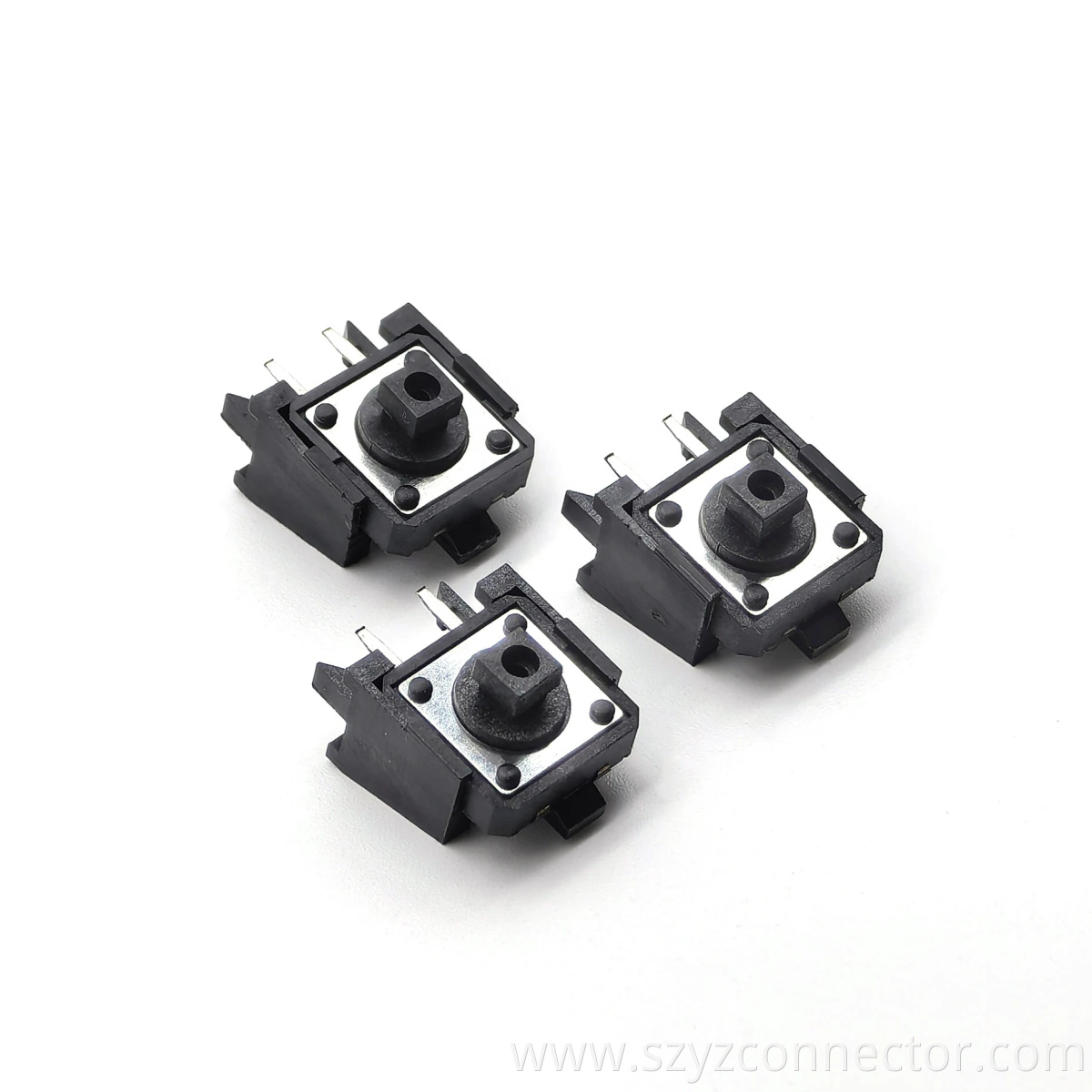 TACT SWITCH 12X12mm 4P Right Angle DIP H5mm Black Handle